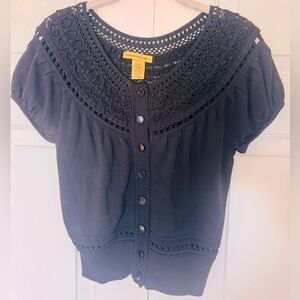 Vintage Catherine Malandrino Pointelle Cardigan